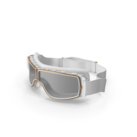 Retro Pilot Goggles White PNG & PSD Images