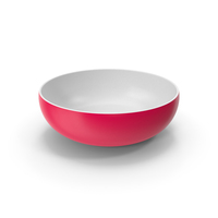 Ceramic Bowl Red White PNG & PSD Images