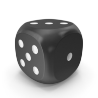 Dice Black White Up 3 PNG & PSD Images