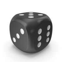 Dice Black White Up 5 PNG & PSD Images