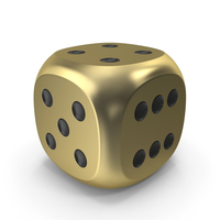 Dice Gold Black Up 4 PNG & PSD Images