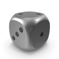Dice Metal Black Up 2 PNG & PSD Images