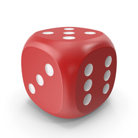 Dice Red White Up 5 PNG & PSD Images