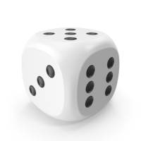 Dice White Black Up 5 PNG & PSD Images
