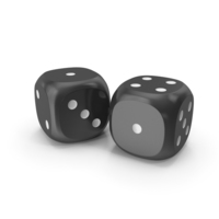 Dices Duo Black White PNG & PSD Images