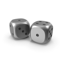 Dices Duo Metal Black PNG & PSD Images
