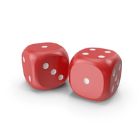 Dices Duo Red White PNG & PSD Images