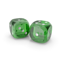 Dice Duo Transparent Green White PNG & PSD Images
