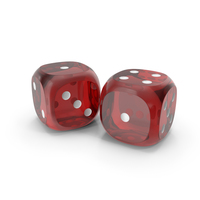 Dices Duo Transparent Red White PNG & PSD Images