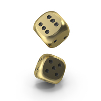 Dices Falling Gold Black PNG & PSD Images