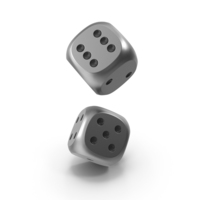 Dices Falling Metal Black PNG & PSD Images