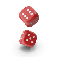 Dices Falling Red White PNG & PSD Images