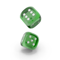 Falling Dice Transparent Green White PNG & PSD Images