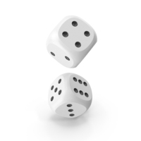 Dices Falling White Black PNG & PSD Images