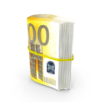 Rotating Bundle of Many Rolled Up 200 Euro PNG & PSD Images