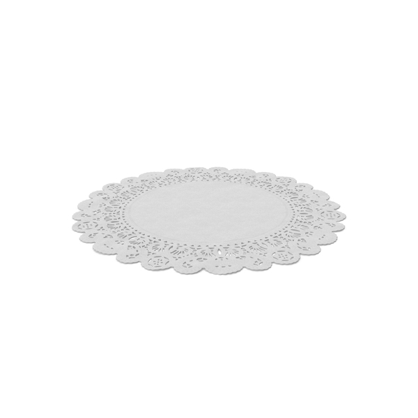 Round White Paper Lace Doily PNG & PSD Images