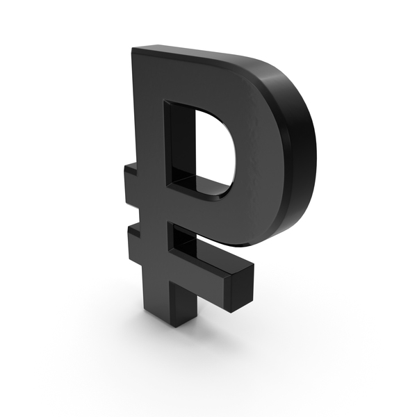 Russian Ruble Currency Symbol Plastic PNG & PSD Images