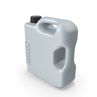 Grey Plastic Jerrycan with Black Cap PNG & PSD Images