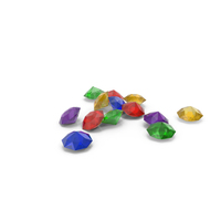 Pile Of Colored Diamonds PNG & PSD Images