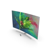 Samsung 65 inch 4K Curved Smart QLED TV PNG & PSD Images