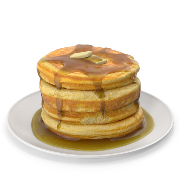 Pancakes with Syrup and Butter PNG & PSD Images