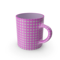Printed Pink Flower Cup PNG & PSD Images