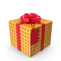 Gift Box Label Yellow PNG & PSD Images