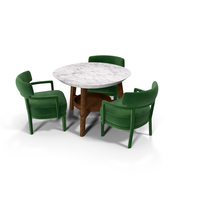 Dining Table Set for 3 Persons PNG & PSD Images