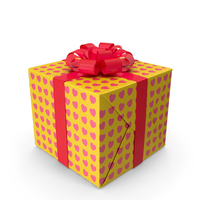 Cartoon Gift Box Yellow PNG & PSD Images