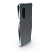 Samsung Galaxy Fold Silver Folded PNG & PSD Images