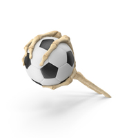 Skeleton Hand Grabbing a Small Soccer Ball PNG & PSD Images