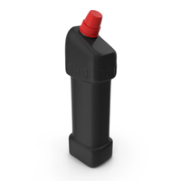 Black Cleaning Product Bottle with Red Cap PNG & PSD Images