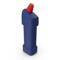 Blue Cleaning Product Bottle with Red Cap PNG & PSD Images