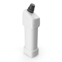 White Cleaning Product Bottle with Black Cap PNG & PSD Images