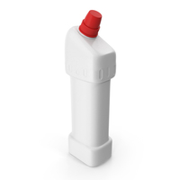 White Cleaning Product Bottle with Red Cap PNG & PSD Images