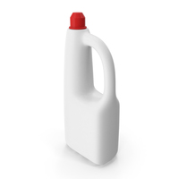 White Cleaning Product Bottle with Red Cap PNG & PSD Images