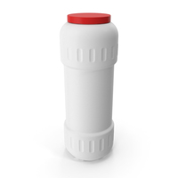 White Cleaning Product Bottle with Red Cap PNG & PSD Images