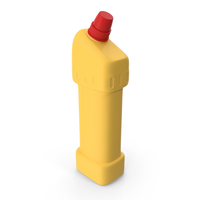 Yellow Cleaning Product Bottle with Red Cap PNG & PSD Images