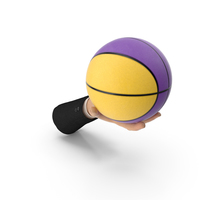 Suit Hand Holding a Colored Basketball Ball PNG & PSD Images