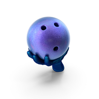 Glove Holding a Blue Shiny Bowling Ball PNG & PSD Images
