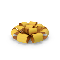 Yellow Gift Ribbon Bow PNG & PSD Images