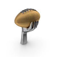 Silver Hand Holding a Golden Football Ball PNG & PSD Images