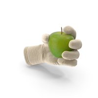 Glove Holding a Green Apple PNG & PSD Images
