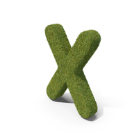 Grass Capital Letter X PNG & PSD Images