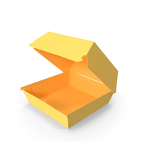 Burger Box Opened Yellow PNG & PSD Images