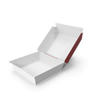 Burger Box Opened Red White PNG & PSD Images