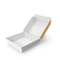 Burger Box Opened Yellow White PNG & PSD Images