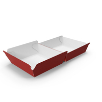 Burger Box Opened Red White PNG & PSD Images