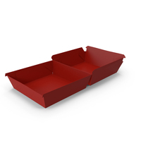 Burger Box Opened Completely Red PNG & PSD Images