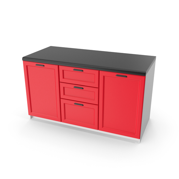 Kitchen Cabinet Red PNG & PSD Images